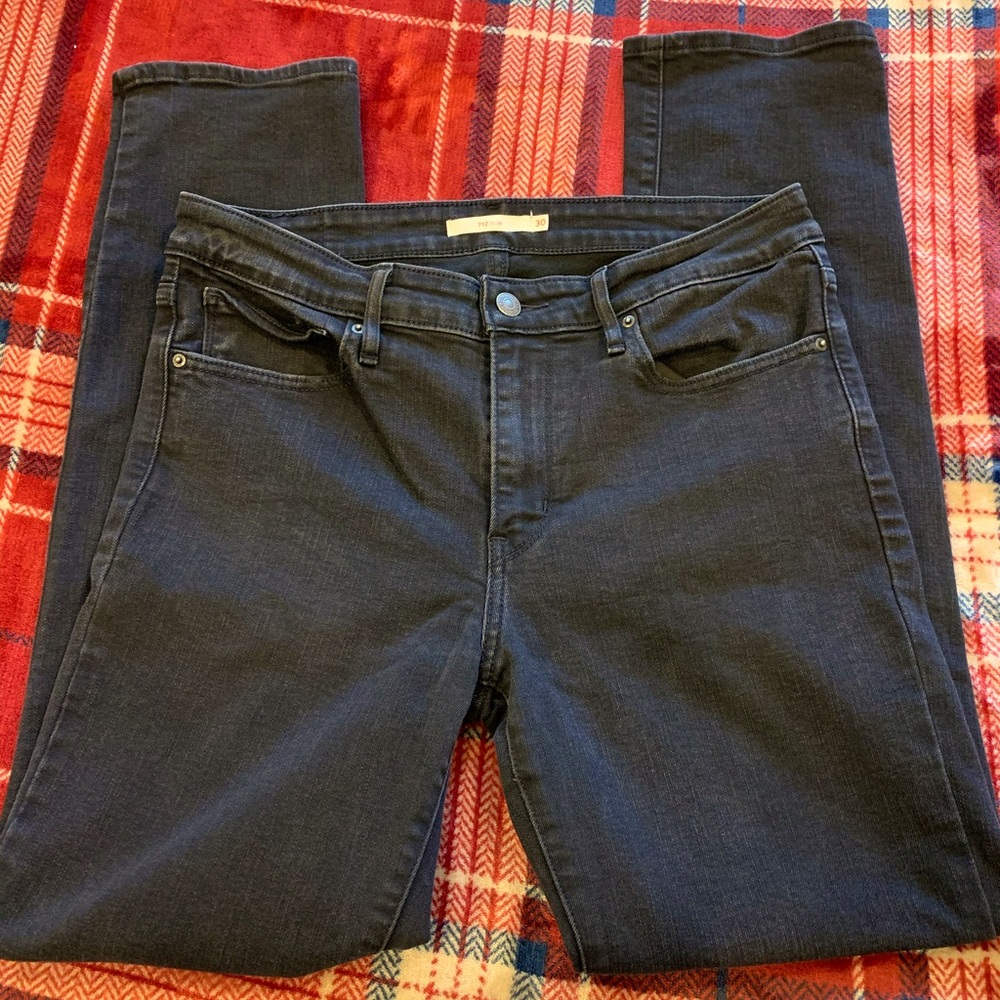 Woman Levi’s 712 Slim Fit 30 Black Jeans